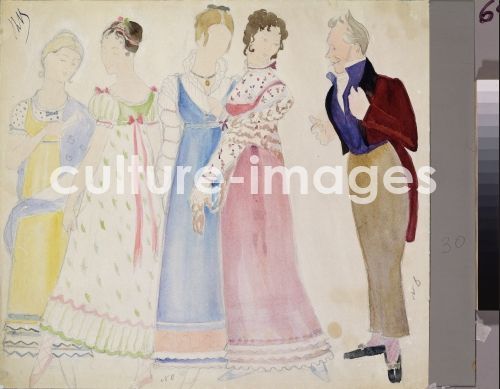 Nikolai Pawlowitsch Uljanow, Costume design for the opera Eugene Onegin by P. Tchaikovsky Nikolai Pawlowitsch Uljanow, Costume design for the opera Eugene Onegin by P. Tchaikovsky