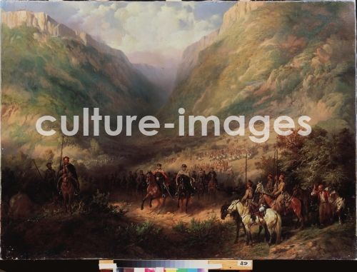 Russischer Meister, Emperor Alexander II with the Army in the Caucasian mountains