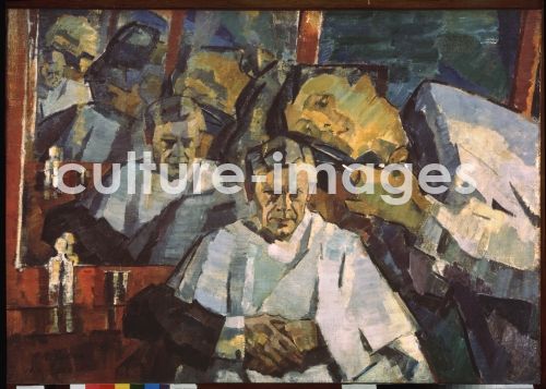 Nikolai Pawlowitsch Uljanow, Self-portrait with a barber Nikolai Pawlowitsch Uljanow, Self-portrait with a barber