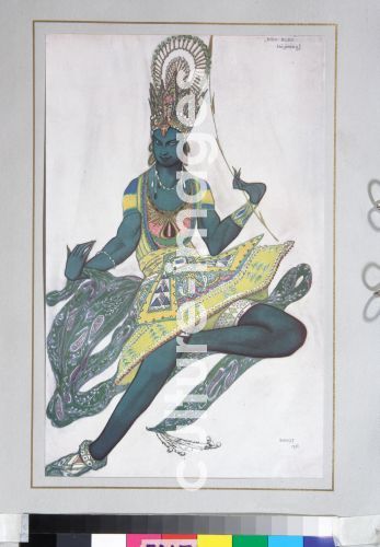 Léon Bakst, Vaslav Nijinsky. Costume design for the Ballet Blue God by R. Hahn