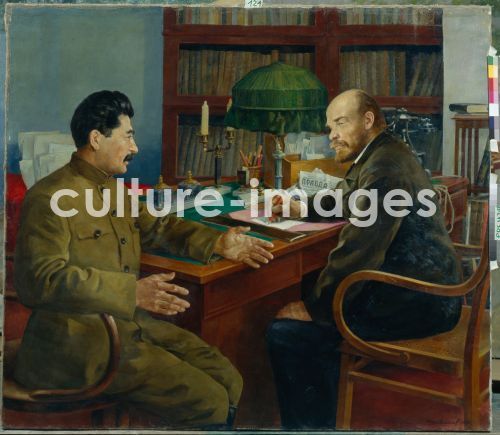Nikolai Iwanowitsch Schestopalow, Lenin and Stalin Nikolai Iwanowitsch Schestopalow, Lenin and Stalin