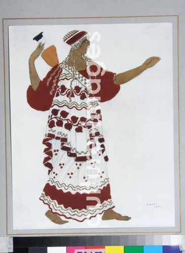 Léon Bakst, Nymph. Costume design for the ballet The Afternoon of a Faun by C. Debussy