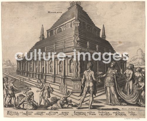 Philipp Galle, The Mausoleum at Halicarnassus (from the series The Eighth Wonders of the World) After Maarten van Heemskerck