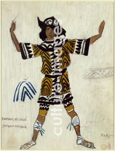 Léon Bakst, Costume design for the ballet Daphnis et Chloé by M. Ravel