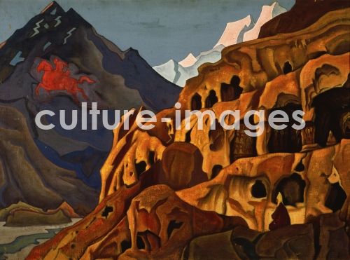 Nicholas Roerich, Power of the Caves. From the Maitreya Series