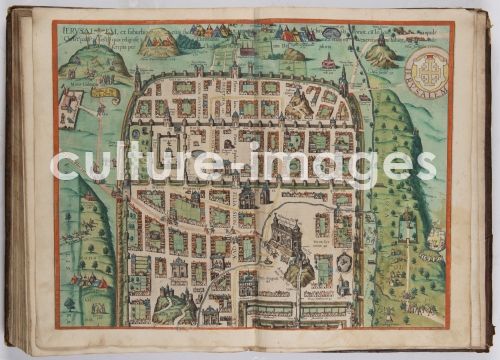 Georg Braun, The Jerusalem Map (From: Civitates Orbis Terrarum)