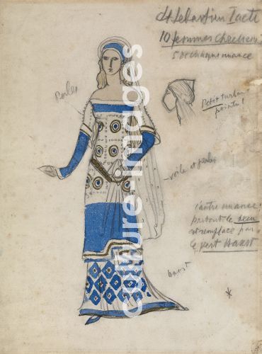 Léon Bakst, Costume design for the play The Martyrdom of St. Sebastian by Gabriele D