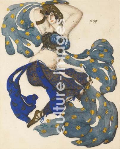 Léon Bakst, Odalisque. Costume design for the ballet Sheherazade by N. Rimsky-Korsakov