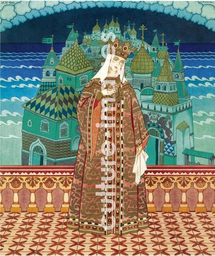 Iwan Jakowlewitsch Bilibin, Militrissa. Costume design for the opera The Tale of Tsar Saltan by N. Rimsky-Korsakov