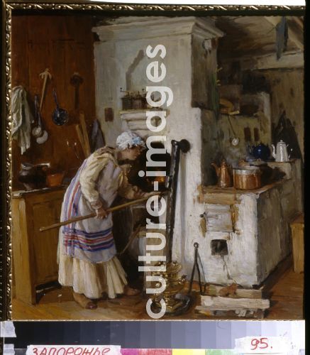 Alexander Wladimirowitsch Makowski, A new home dare. At the Stove Alexander Wladimirowitsch Makowski, A new home dare. At the Stove