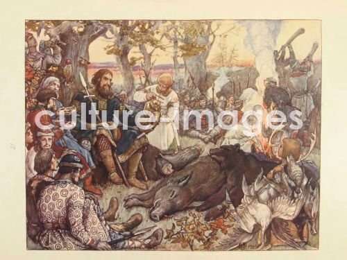 Viktor Michailowitsch Wasnezow, Rest of Grand Prince Vladimir II Monomakh on the Hunt. (The Imperial Hunt in Russia by N. Kutepov)