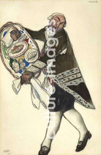 Léon Bakst, Costume design for the ballet "The Good-Humoured Ladies" by Scarlatti
