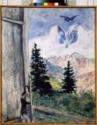 Marc Chagall, Blick aus dem Fenster in Peirat-Cavas