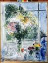 Marc Chagall, Blumenstrauß vor dem Atelierfenster