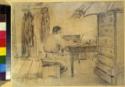 Ilja Jefimowitsch Repin, Der Schriftsteller Lew Tolstoi in seinem Arbeitszimmer