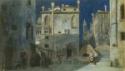 Alexander Nikolajewitsch Benois, Bühnenbildentwurf zum Theaterstück Der Kaufmann von Venedig von W. Shakespeare, Benois, Alexander Nikolajewitsch (1870-1960)