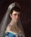 Iwan Nikolajewitsch Kramskoi, Kramskoi, Iwan Nikolajewitsch (1837-1887)Porträt der Kaiserin Maria Fjodorowna, Prinzessin Dagmar von Dänemark (1847-1928) mit Perlenschmuck