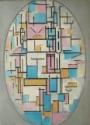 Piet Mondrian, Farbflächen im Oval I