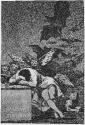Francisco de Goya, Der Schlaf der Vernunft gebiert Ungeheuer. (Capricho Nr. 43)