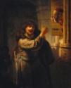 Rembrandt van Rhijn, Samson bedroht seinen Schwiegervater