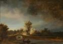 Rembrandt van Rhijn, Landschaft mit Steinbrücke