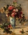 Pierre Auguste Renoir, Rosen und Jasmin in einer Delfter Vase