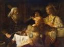 Rembrandt van Rhijn, Abraham und die drei Engel