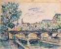 Paul Signac, Seineufer nähe der Pont des Arts mit Blick zum Louvre