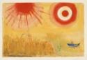 Marc Chagall, Weizenfeld in der sommerlichen Abendsonne. Bühnenbildentwurf zur Ballett Aleko von P. Tschaikowski