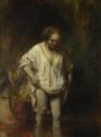 Rembrandt van Rhijn, Frau badet am Fluß (Hendrickje Stoffels)