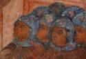 Fresko in der Kathedrale der Gottesmutter-Ikone vom Zeichen zu Nowgorod