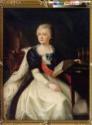 Russischer Meister, Porträt der Fürstin Jekaterina R. Woronzowa-Daschkowa (1744-1810), erste Präsidentinder russischen Akademie der Wissenschaft
