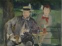 Édouard Manet, Porträt von Ernest Hoschedé mit Tochter Marthe