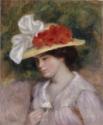 Pierre Auguste Renoir, Frau mit Blumenhut
