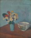 Émile Bernard, Vase mit Blumen und Tasse.