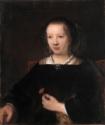 Rembrandt van Rhijn, Junge Frau mit Nelke
