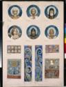 Viktor Michailowitsch Wasnezow, Medaillons mit russischen Heiligenbildern (Entwurf für die Fresken in der Wladimirkathedrale in Kiew)