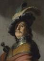 Rembrandt van Rhijn, Ein Mann mit Ringkragen und Kappe