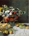 Claude Monet, Stillleben mit Blumen und Früchten
