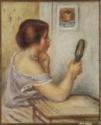 Pierre Auguste Renoir, Marie Dupuis tenant un miroir avec un portrait de Coco