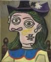 Pablo Picasso, Tête de femme au chapeau mauve