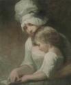 George Romney, Mutter und Kind beim Lesen (Mrs Cumberland und ihr Sohn)