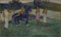 Paul Gauguin, Komposition mit Figuren und Pferd