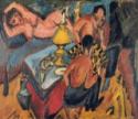 Ernst Ludwig Kirchner, Erich Heckel und Otto Mueller beim Schach