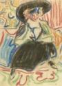 Ernst Ludwig Kirchner, Sitzendes Mädchen mit Hut