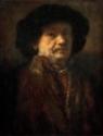 Rembrandt van Rhijn, Selbstbildnis im Pelz, mit Kette und Ohrring