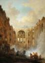 Hubert Robert, Feuer in der Oper des Palais Royal 1781