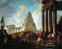 Hubert Robert, Alexander der Große vor dem Grab des Achilles
