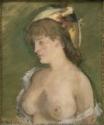 Édouard Manet, Blonde Frau mit nackten Brüsten