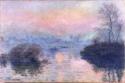 Claude Monet, Sonnenuntergang über der Seine bei Lavacourt, Winterstimmung